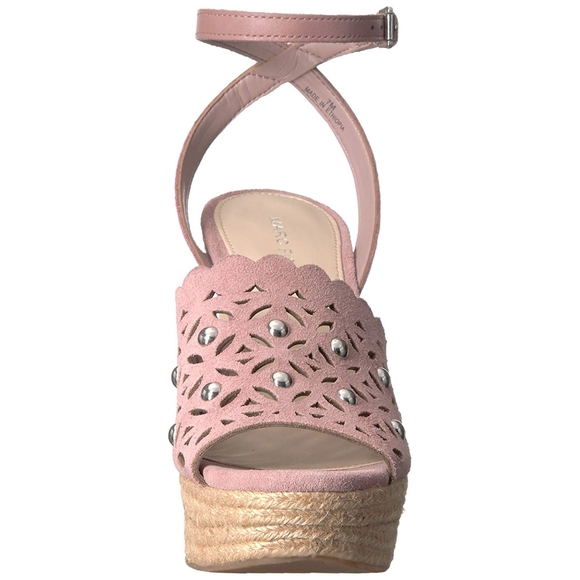 Marc Fisher Pink Hata Suede Cutout Studded Sandal - Picture 15 of 15